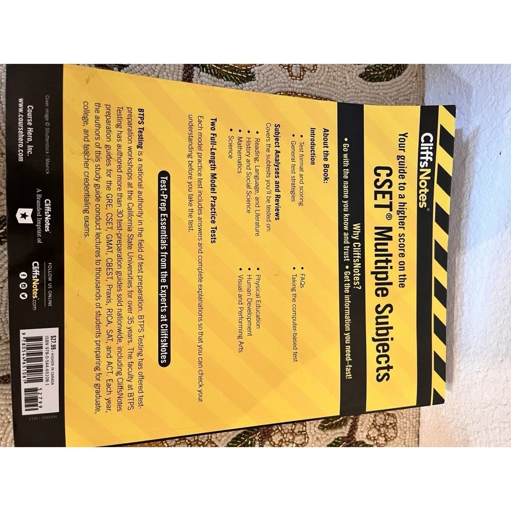 CliffsNotes CSET Multiple Subjects: - Paperback, by Fisher M.A. Stephen; - Good